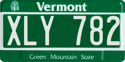 VT license plate XLY782