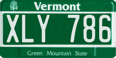 VT license plate XLY786