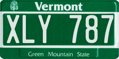 VT license plate XLY787