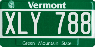 VT license plate XLY788
