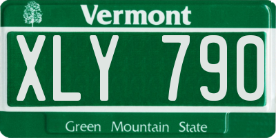 VT license plate XLY790