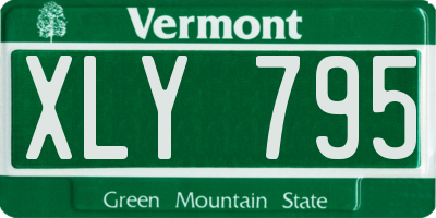 VT license plate XLY795
