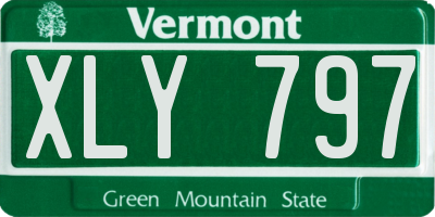 VT license plate XLY797