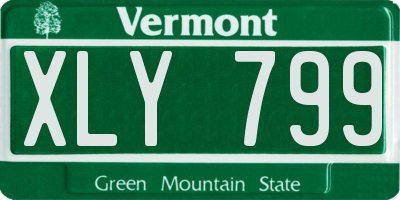 VT license plate XLY799