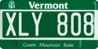 VT license plate XLY808