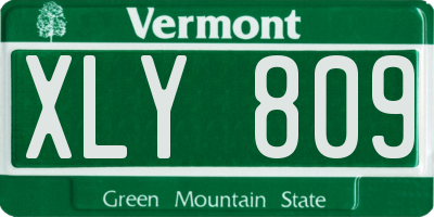 VT license plate XLY809