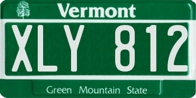 VT license plate XLY812