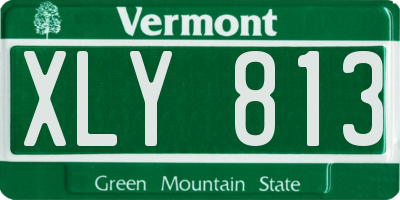 VT license plate XLY813