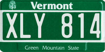 VT license plate XLY814