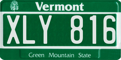 VT license plate XLY816