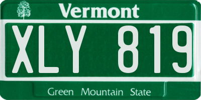 VT license plate XLY819