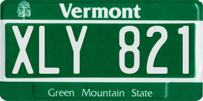 VT license plate XLY821