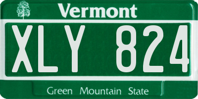 VT license plate XLY824