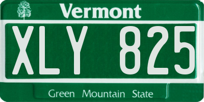 VT license plate XLY825