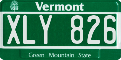 VT license plate XLY826