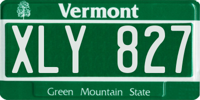 VT license plate XLY827