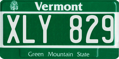 VT license plate XLY829