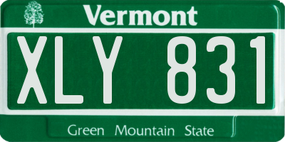 VT license plate XLY831