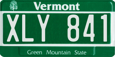 VT license plate XLY841