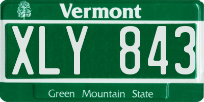VT license plate XLY843