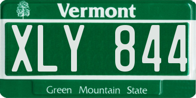 VT license plate XLY844