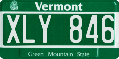VT license plate XLY846