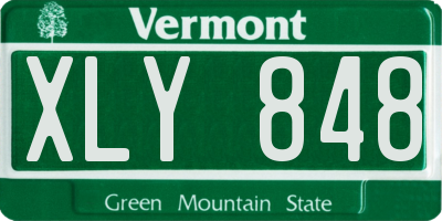 VT license plate XLY848
