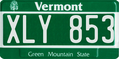 VT license plate XLY853