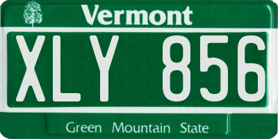 VT license plate XLY856