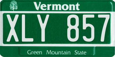 VT license plate XLY857