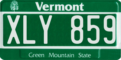 VT license plate XLY859