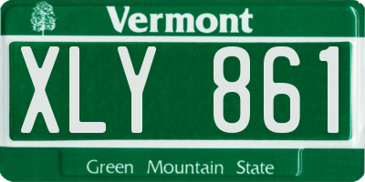 VT license plate XLY861