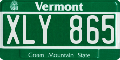 VT license plate XLY865