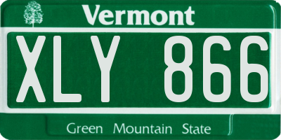 VT license plate XLY866