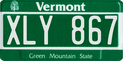 VT license plate XLY867