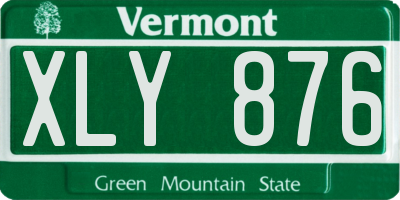 VT license plate XLY876