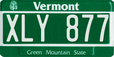 VT license plate XLY877