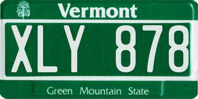 VT license plate XLY878