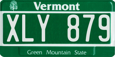 VT license plate XLY879