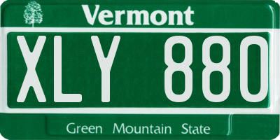 VT license plate XLY880