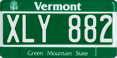VT license plate XLY882