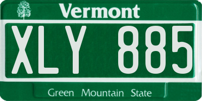 VT license plate XLY885