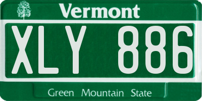 VT license plate XLY886