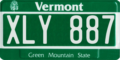 VT license plate XLY887