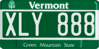 VT license plate XLY888