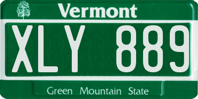 VT license plate XLY889