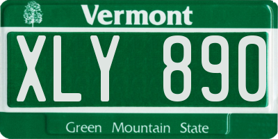 VT license plate XLY890