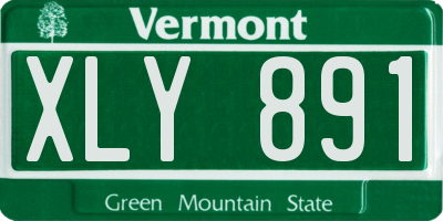 VT license plate XLY891