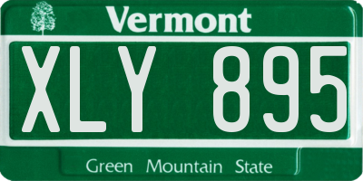 VT license plate XLY895