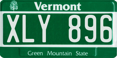 VT license plate XLY896